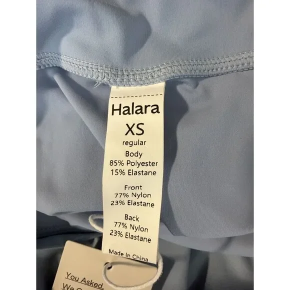 Halara Breezeful Ice Blue 2-in-1 Quick Dry Flowy Mini Skirt Skort Wrap XS NEW - Picture 5 of 6